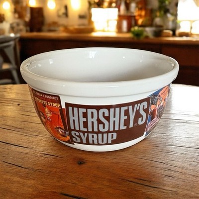 Hershey's Syrup Ceramic Cereal Soup Ice Cream Bowl Made By Houston Harvest