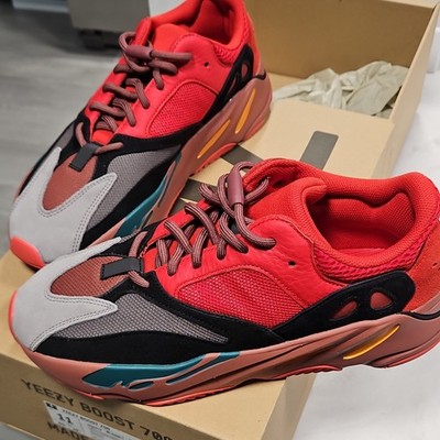 adidas Yeezy Boost 700 Hi-Res Red Men's Low Top Mesh/Suede Sneaker HQ6979