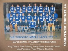MAPLE LEAFS 1978/79 (27 Signatures Autographs) Clancy Salming Sittler McDonald..
