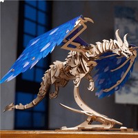 Drache Sturmdrache 3D Puzzle Holz Ugears Dragon Fantasy Modellbausatz