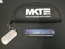 Medford Gentleman Jack S35VN Brushed Bolster Blue Titanium Slipjoint