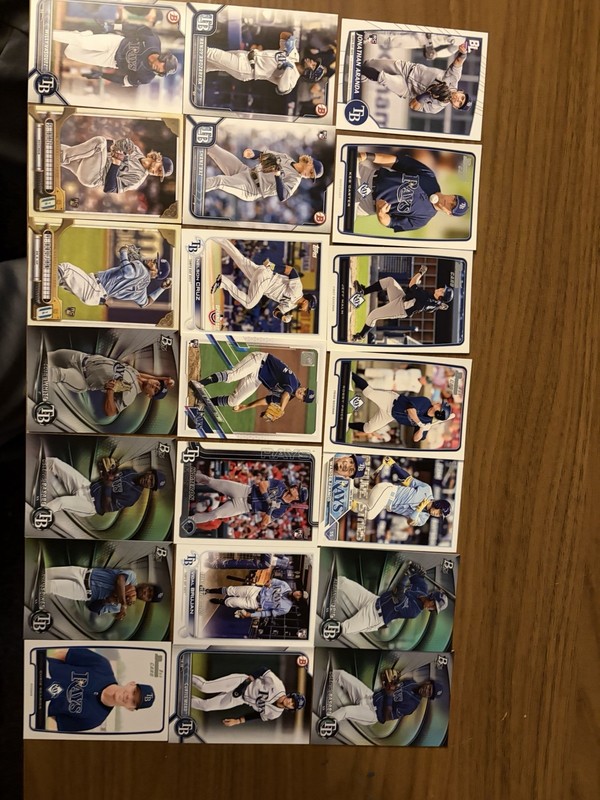 Tampa Bay Rays Lot 126 Total Cards 24 Chrome Cards All Cards Are Sleeved