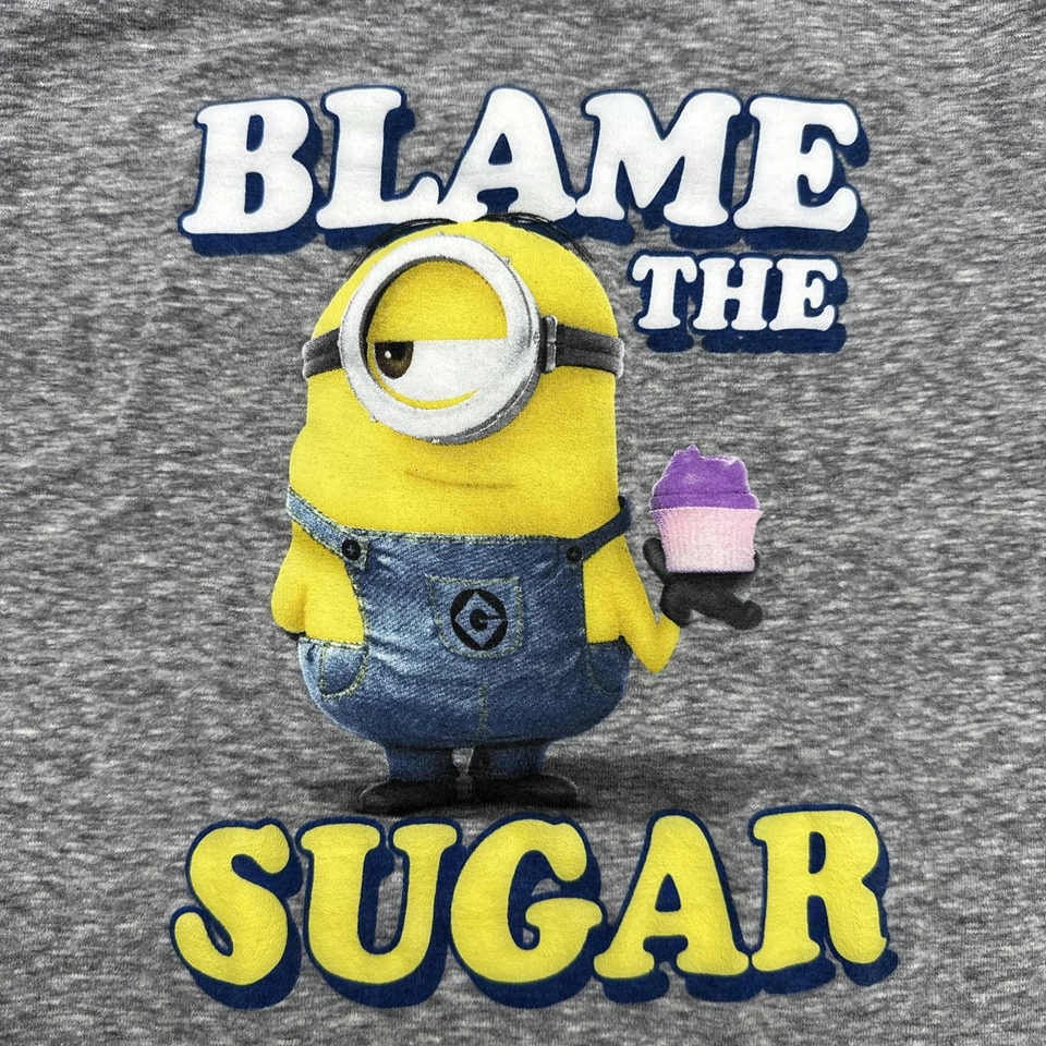 Despicable Me Long Sleeve Shirt Youth Boy 4T Graphic Print Logo Gray..#31833 - Image 2 of 4