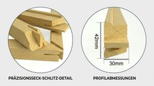 Keilrahmenleisten SET 3D GALERIE 4,2cm DICK HOLZ bis 200cm PROFI QUALITAET