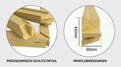 Keilrahmenleisten SET 3D GALERIE 4,2cm DICK HOLZ bis 200cm PROFI QUALITAET