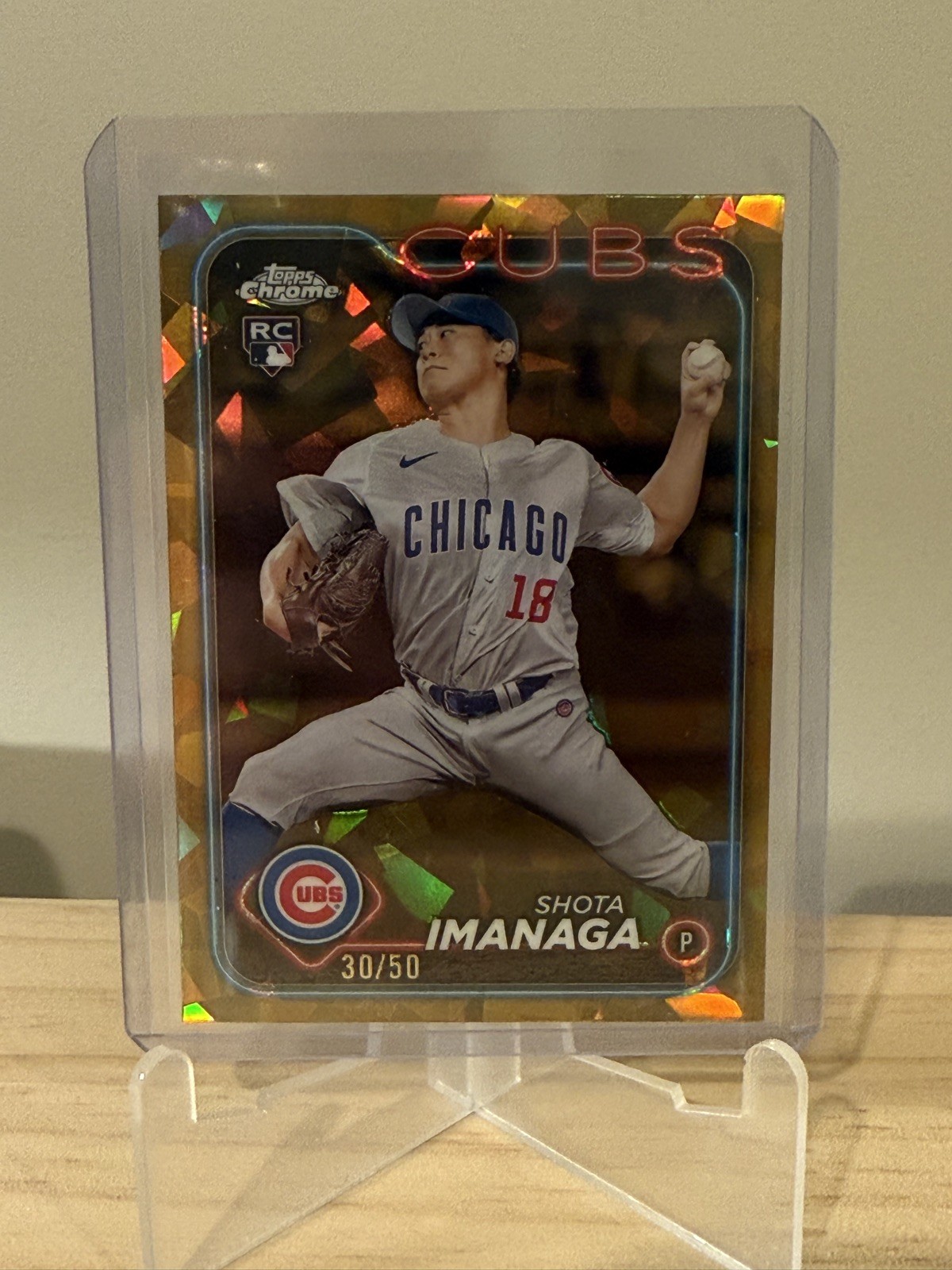 2024 Topps Chrome Sapphire Shota Imanaga Rookie Gold Refractor #30 /50