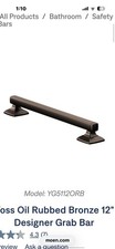 Moen YG5112ORB Voss 12 Grab Bar Oil Rubbed Bronze Bathroom Safety Bar New
