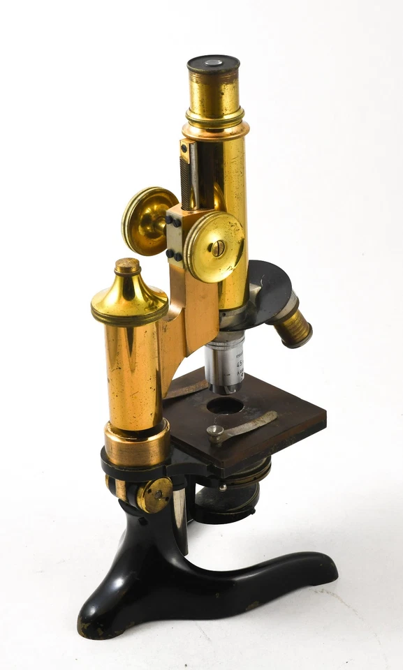 Microscope Leitz  Wetzlar Stativ III B / 3 objectifs / 1 Oculaire  1920 n° 96199 - Photo 4/4