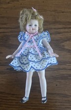 Miniature Porcelain Shirley Temple Doll