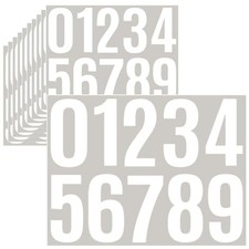 10 Sheets Vinyl House Numbers - 4 inch Waterproof Mailbox Numbers, Self-Adhes...