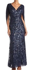 R M Richards Elegant Beaded Long Gown, 16W