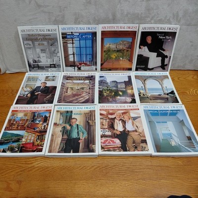 LOT 12 Issues - Architectural Digest Magazine - 2002 - 12 Issues - Complete Year