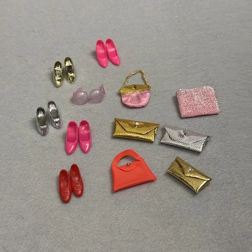Vintage 1960s Barbie Accessories Purses, Shoes Sunglasses