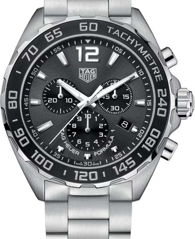 TAG HHEUER Formula 1 Chronograph Black and Steel 43mm Men’s Watch CAZ1011.BA0842