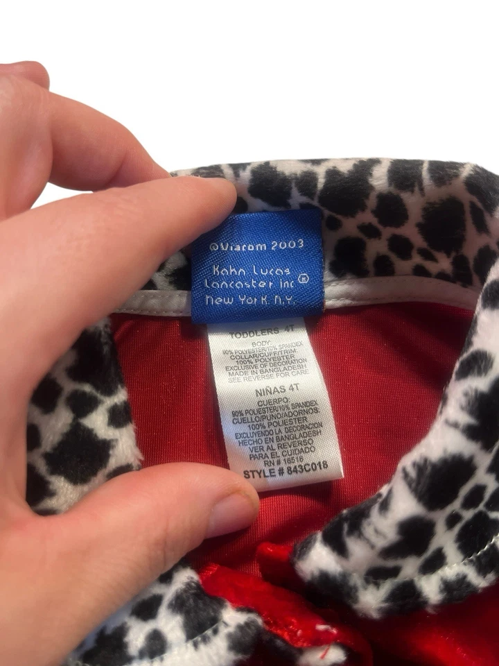 Nick Jr Dora The Employer Y2K Red Velour Dress With Faux Fur 4T - Image 4 of 4