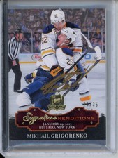2013-14 Upper Deck The Cup Signature Renditions Mikhail Grigorenko Auto 21/35