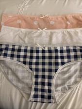 Girls Nordstrom Tucker+Tate Cotton Bikini 3-Pack Of Underwear Size Large 10/12