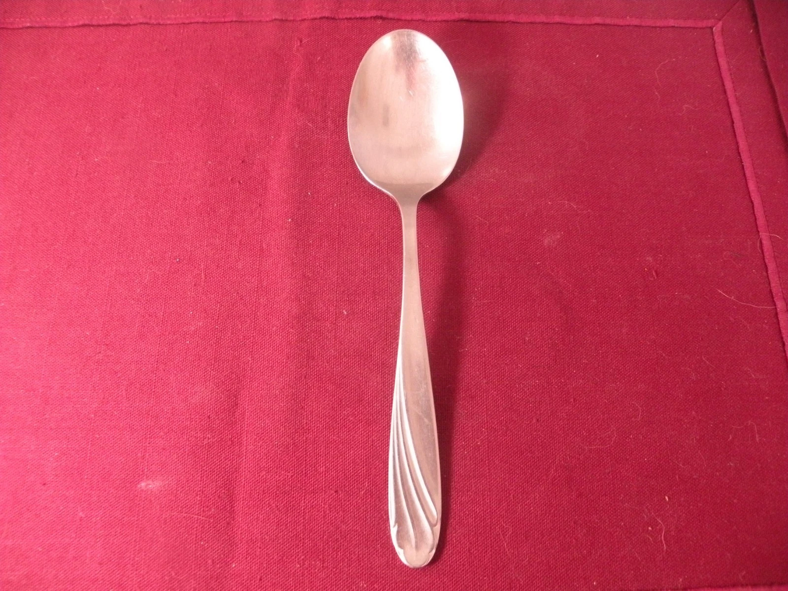 1 WMF Cromargan WMF15 SWIRL Place Oval Soup Spoon Stainless Germany 7 3/4"