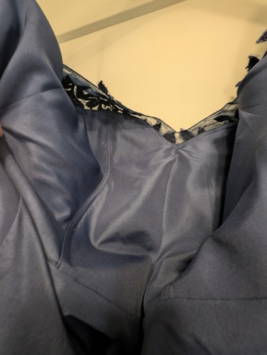 Prom Dress Ball Gown Formal Mother Of The Bride Navy Blue Corset Lace Size 24 - Picture 7 of 24