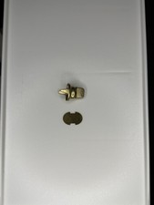 Coach Hardware Replacement, Brass Turnlock, Vintage, Two Piece Set