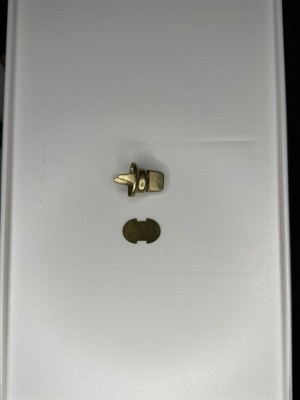 Coach Hardware Replacement, Brass Turnlock, Vintage, Two Piece Set