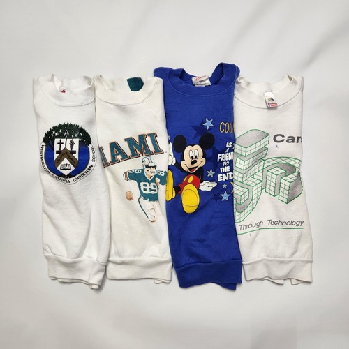 Vintage Kids Sweatshirt Bundle (6y-8y): Mickey Mouse, Miami Dolphins, Art Prints