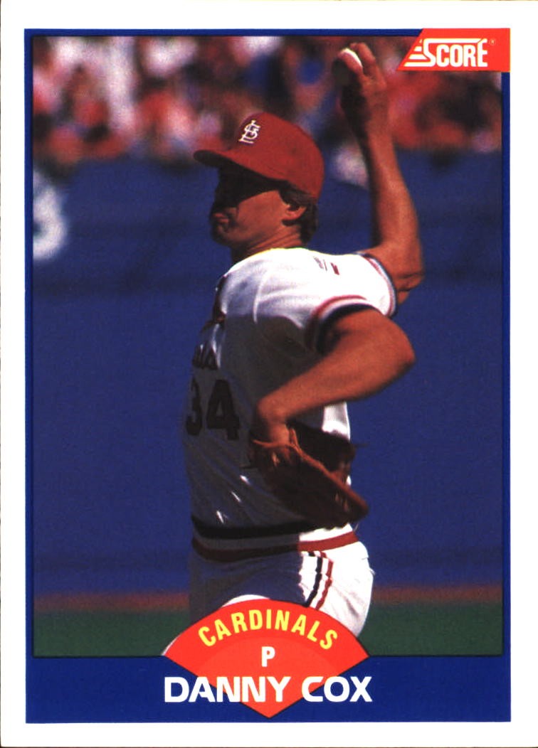 1989 Score Danny Cox #613 St. Louis Cardinals
