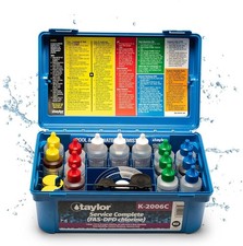 Kit de prueba de piscina Taylor K-2006C Service completo FAS-DPD cloro/bromo alta gama
