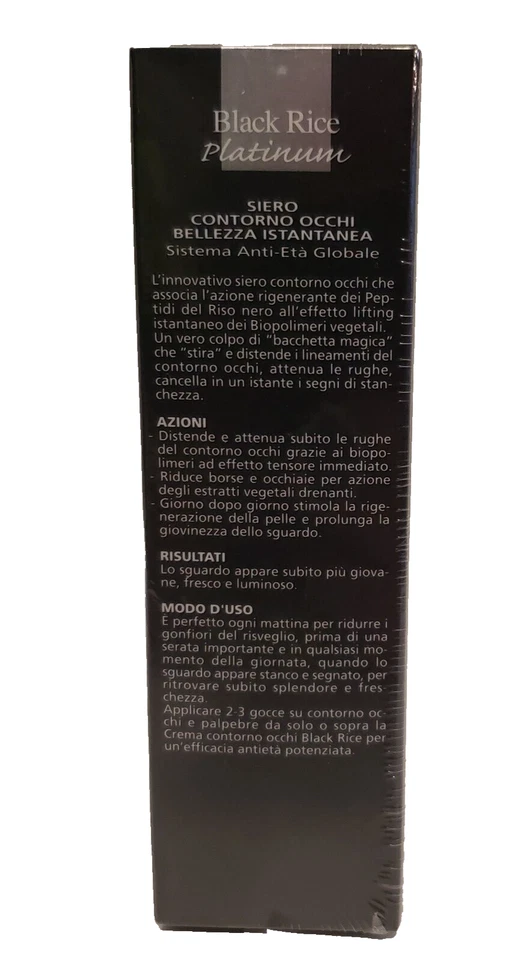 Perlier Black Rice Platinum Eye Contour Serum Beauty Flash 1.5 fl oz NEW SEALED - Image 4 of 4