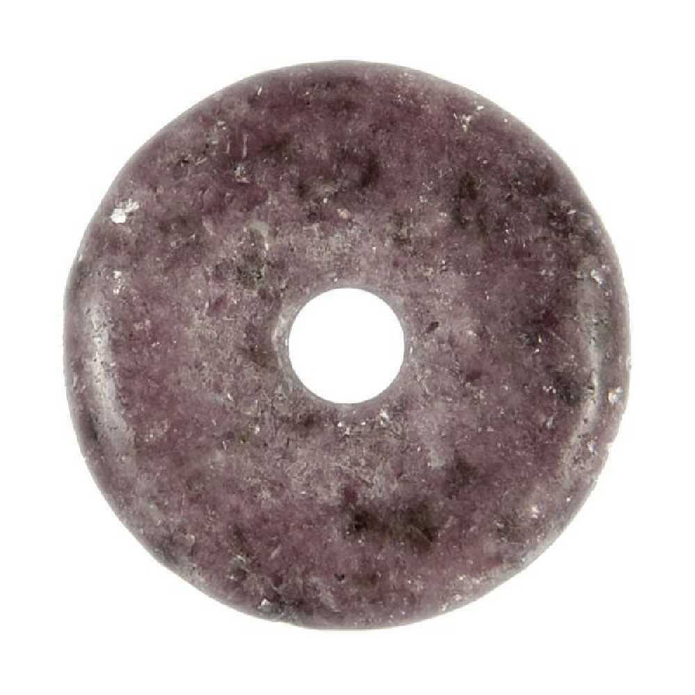 Donut Pi Chinois en lépidolite violette naturelle de 5 cm pour pendentif lithothérapie