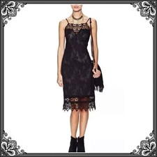 FREE PEOPLE Long Ornate Victorian Dress Vintage Lace Crochet Sleeveless Boho NEW