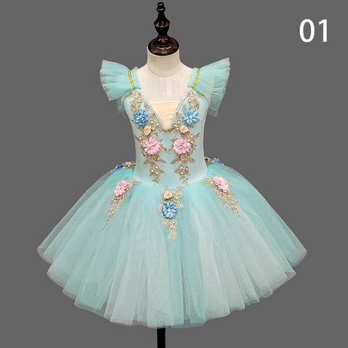 1.1-1.6M Toddler Ballet Leotards for Girls Glitter Tulle Skirt Dance Costume NEW - Picture 5 of 25