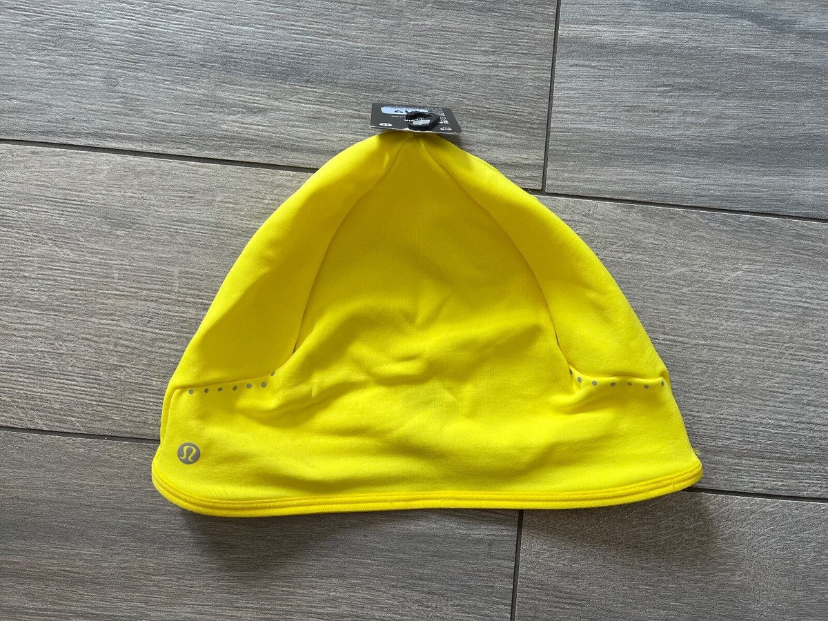 LULULEMON MENS COLD TERRAIN RUN BEANIE, SONIC YELLOW, NWT  display picture 1
