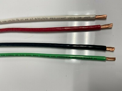 25' EA THHN Thwn All 6 Awg Calibro Nero Bianco Rosso E Verde Filo Di - Foto 4
