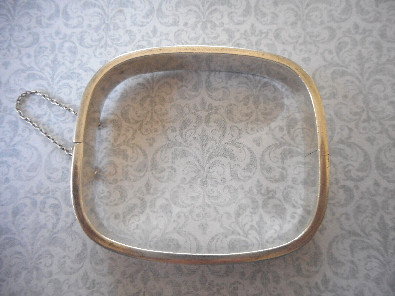 Rectangular Sterling Silver Etched Bangle Bracele… - image 8