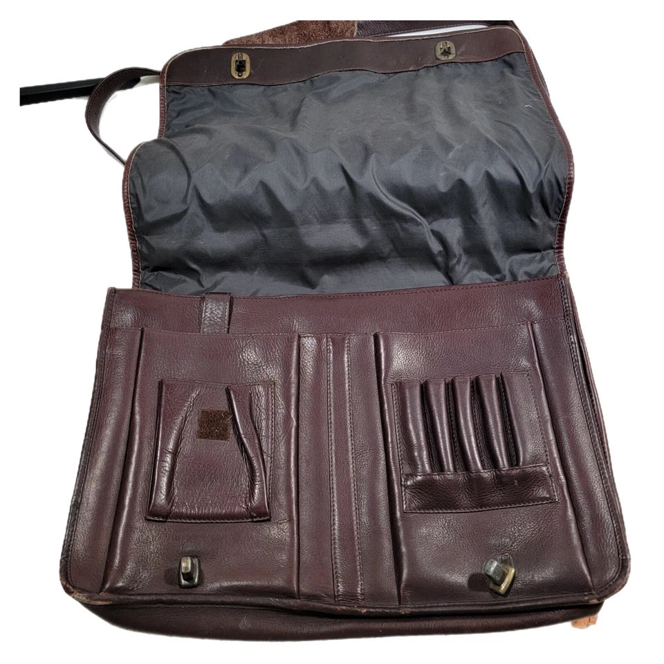 LE DONNE COLOMBIANO CUERO SOLAPA BOLSO DE HOMBRO MALETÍN DE VIAJE DE NEGOCIOS Lap Top Foto 3 de 4