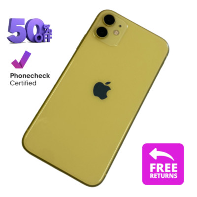 Apple iPhone 11 64GB 128GB Unlocked Verizon 4G Screen 6.1'' Red Yellow Smartphon