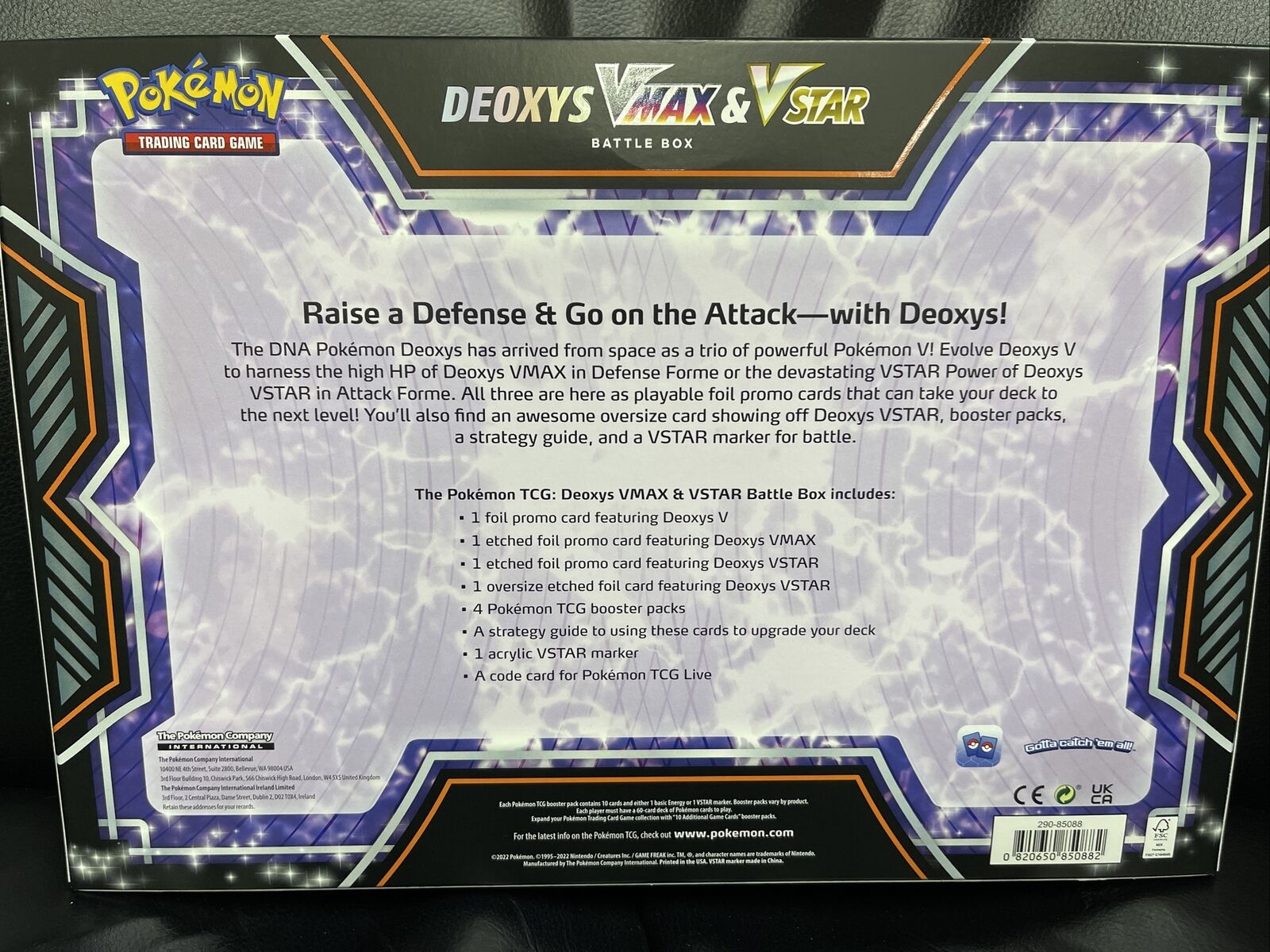 Pokemon Trading Card Game Sword Shield Deoxys VMAX VSTAR Battle Box 4  Booster Packs, Promo Card, 2 Etched Promo Cards, Oversize Card More Pokemon  USA - ToyWiz