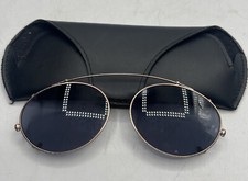 Vintage Tura Copper Metal Round Clip On Sun Clips Japan With Case