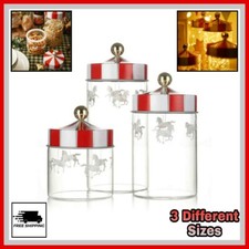 SEALED GLASS JAR CONTAINER Christmas Sweet Cookie Storage Moisture Proof Kitchen