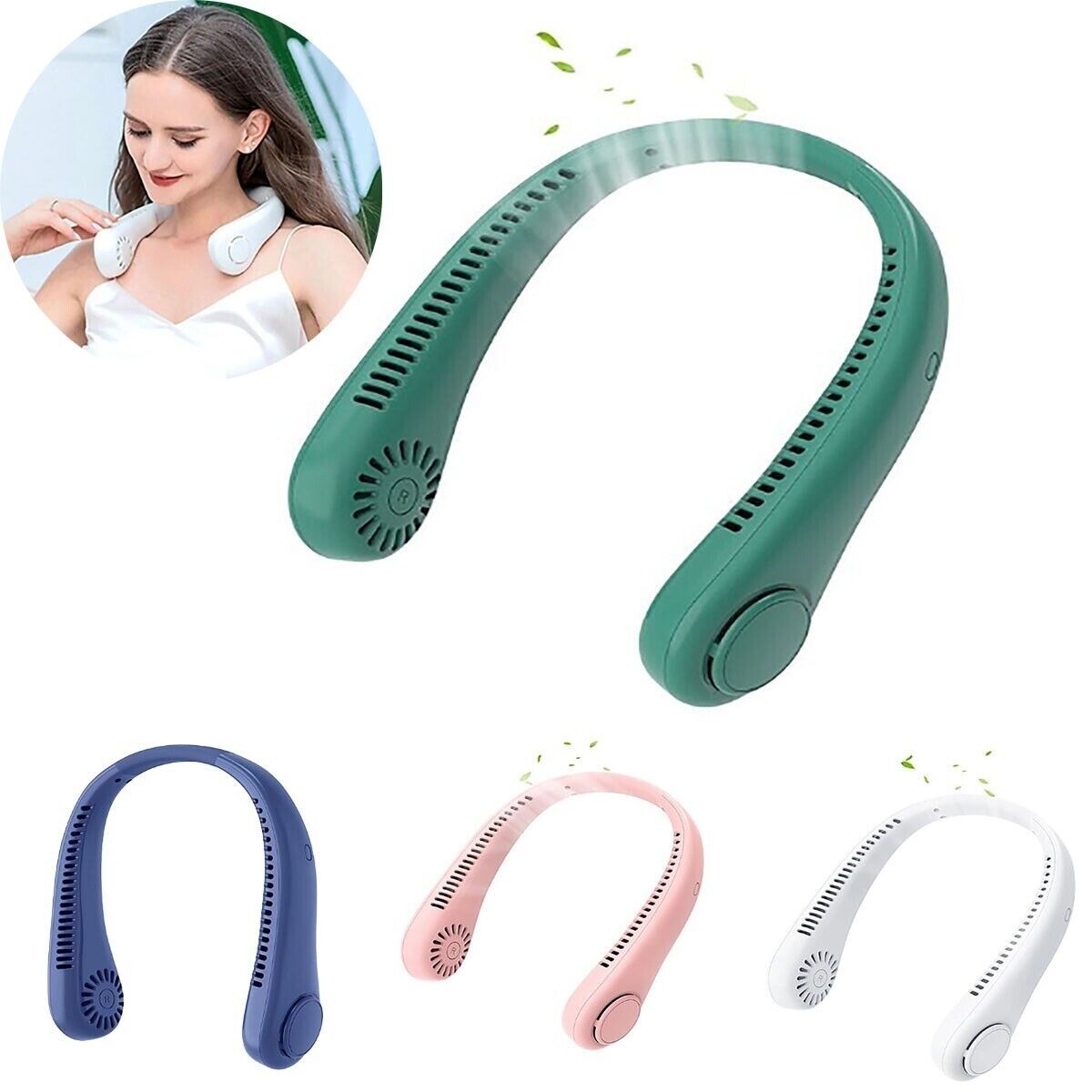 Ventilatore Da Collo A Forma Di Anatra - Ricaricabile USB, 3 Velocità, Senza Pale - Foto 8