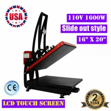 Pickup 16" x 20" Auto Open Heat Press Machine Slide Out Style Vertical Version