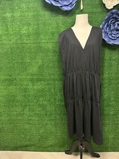 Zara brand new black sleeveless loose fitting dress size large