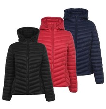 Ladies Soulcal Full Zip Lightweight Micro Bubble Jacket Sizes From 8 To 20