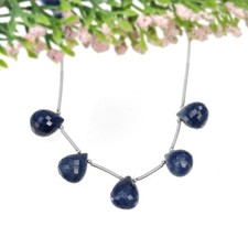 54.45cts Natural Blue Sapphire Faceted Tear Drops Loose Beads 11.5mm - 12mm