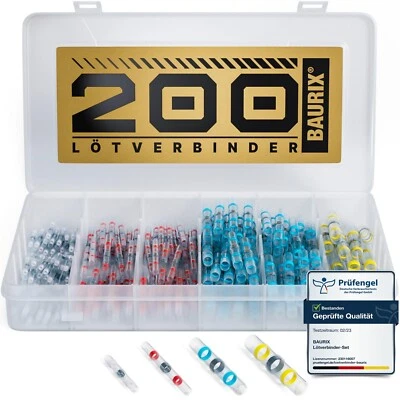 BAURIX® Lötverbinder Set IP67 - Schrumpfverbinder Wasserdicht - Kabelverbinder