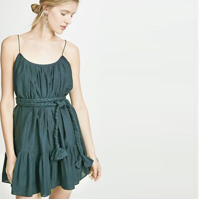 rhode resort nala dress Rhode Resort Nala Mini Dress Flared Cotton Tiered Sleeveless Summer S  278288