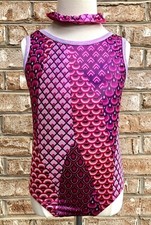 Girls Gymnastics Leotard In Pink Mermaid sz CM