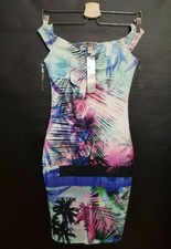 Lipsy Palm Rib Bardot Bodycon Dress Size uk 6 💗