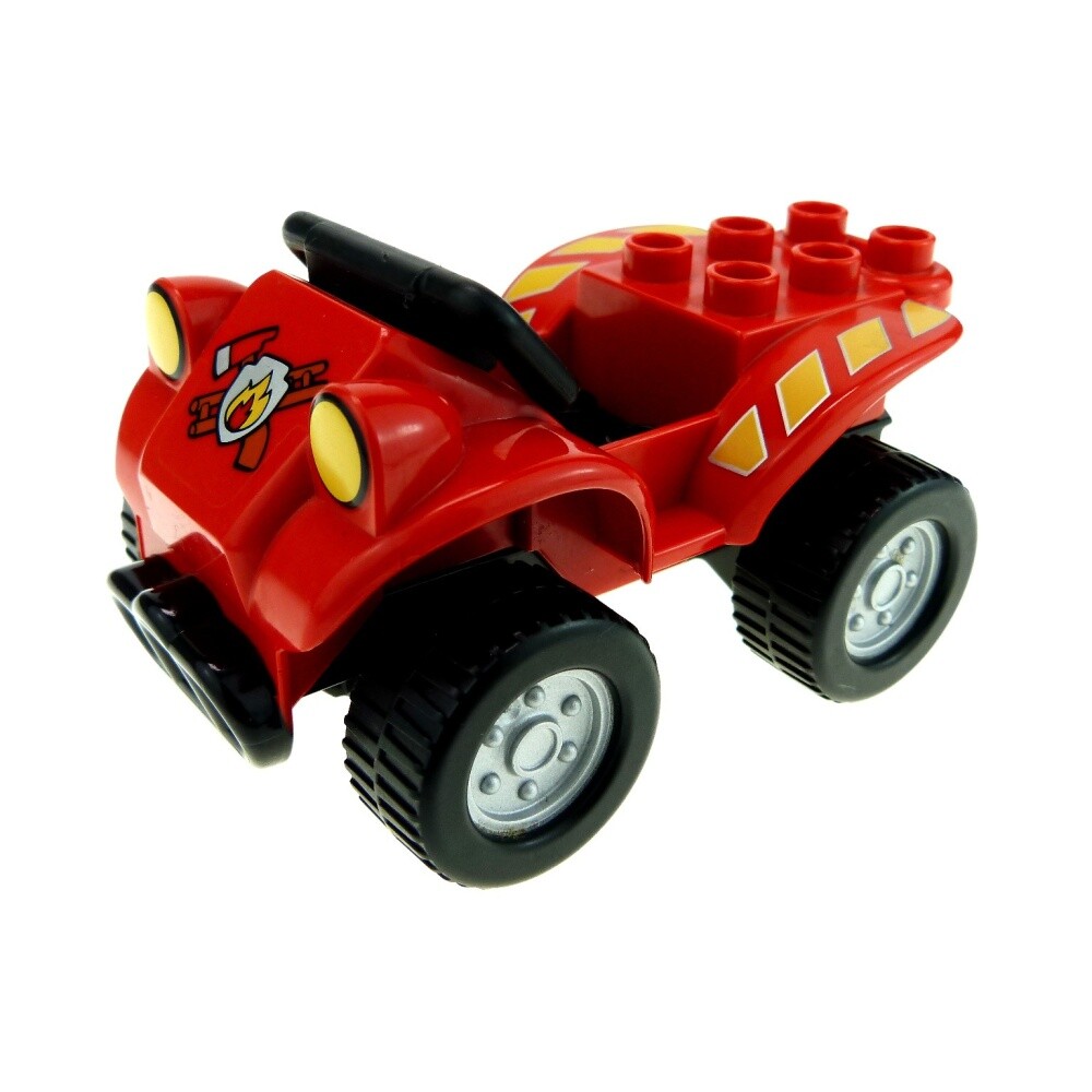 1x LEGO Duplo Vehicle Car Quad Red Logo Fire Brigade 5603 54007c03 54005c01pb02